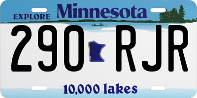 MN license plate 290RJR