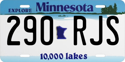 MN license plate 290RJS