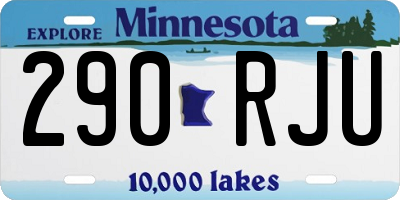MN license plate 290RJU