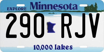 MN license plate 290RJV