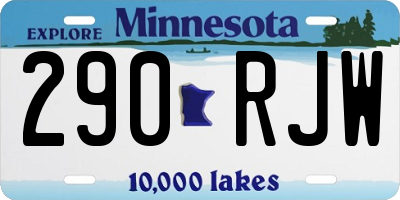 MN license plate 290RJW