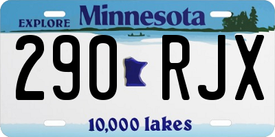 MN license plate 290RJX