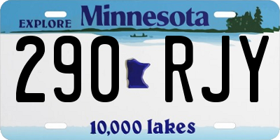MN license plate 290RJY