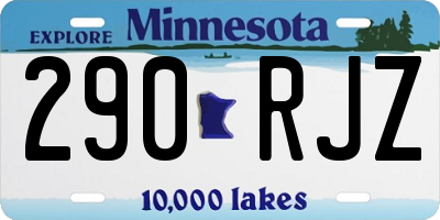 MN license plate 290RJZ