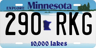 MN license plate 290RKG
