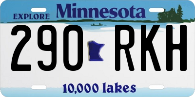 MN license plate 290RKH