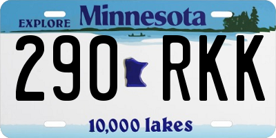 MN license plate 290RKK