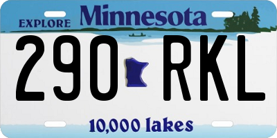 MN license plate 290RKL