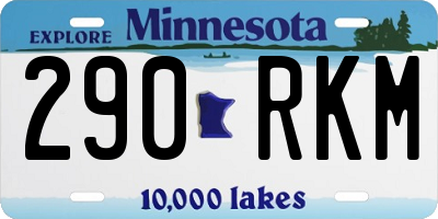 MN license plate 290RKM
