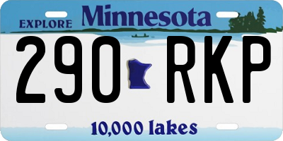 MN license plate 290RKP