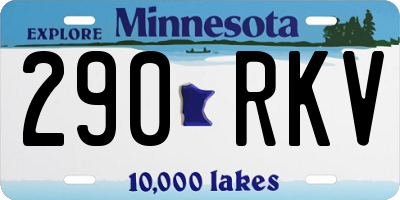 MN license plate 290RKV