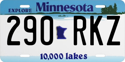 MN license plate 290RKZ