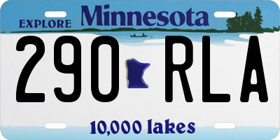 MN license plate 290RLA