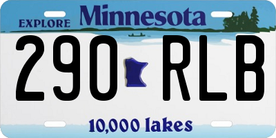 MN license plate 290RLB
