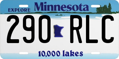 MN license plate 290RLC