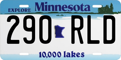 MN license plate 290RLD