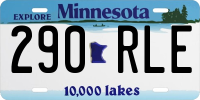 MN license plate 290RLE