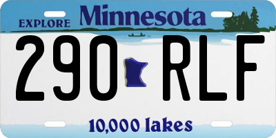 MN license plate 290RLF