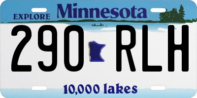 MN license plate 290RLH