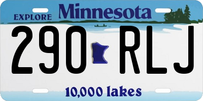 MN license plate 290RLJ