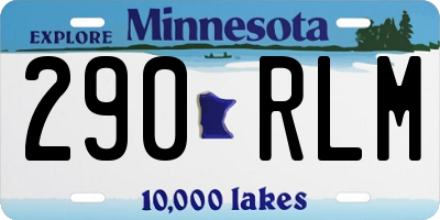 MN license plate 290RLM