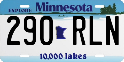 MN license plate 290RLN