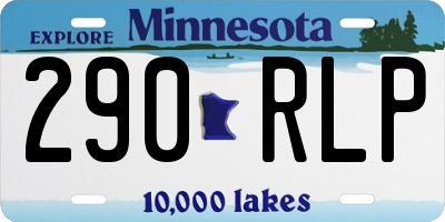 MN license plate 290RLP