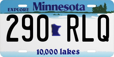 MN license plate 290RLQ