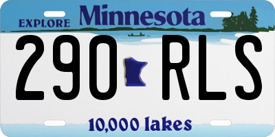 MN license plate 290RLS