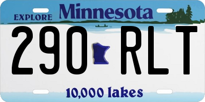 MN license plate 290RLT