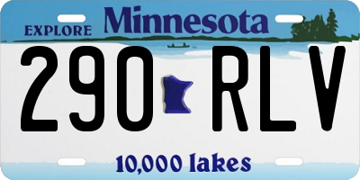 MN license plate 290RLV