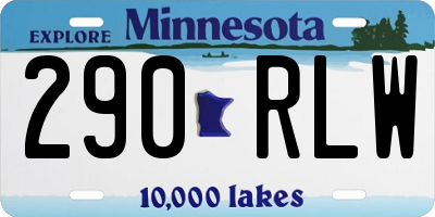 MN license plate 290RLW