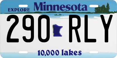 MN license plate 290RLY