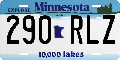 MN license plate 290RLZ