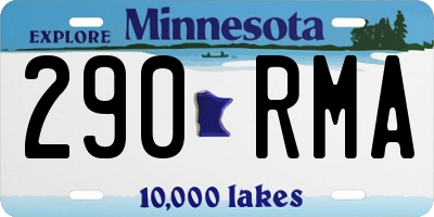MN license plate 290RMA