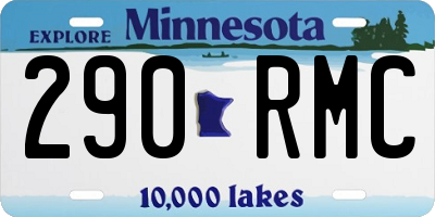MN license plate 290RMC