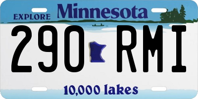 MN license plate 290RMI