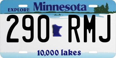 MN license plate 290RMJ