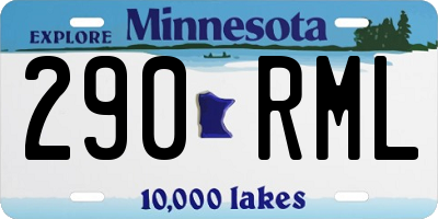 MN license plate 290RML