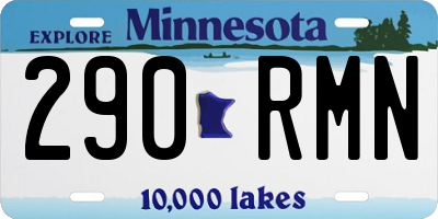 MN license plate 290RMN