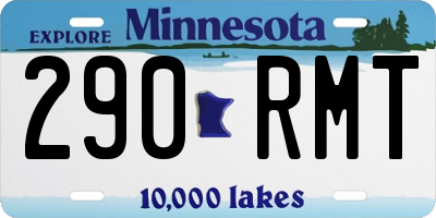 MN license plate 290RMT