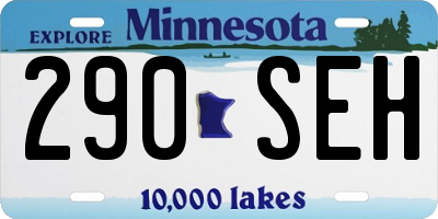 MN license plate 290SEH