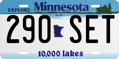 MN license plate 290SET
