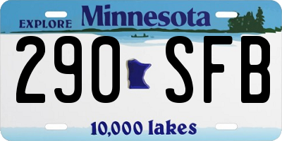 MN license plate 290SFB