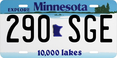 MN license plate 290SGE
