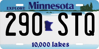 MN license plate 290STQ
