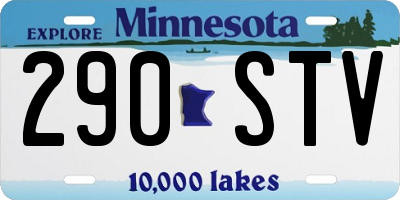 MN license plate 290STV