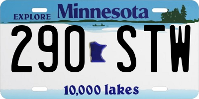 MN license plate 290STW