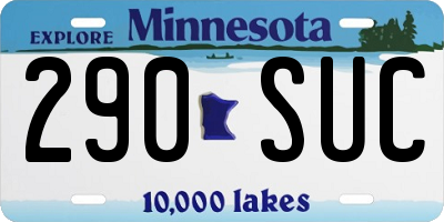 MN license plate 290SUC