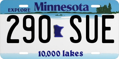 MN license plate 290SUE